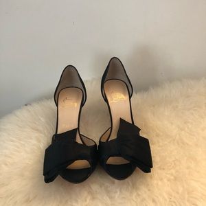 Christian louboutin satin heels.
